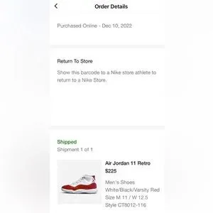 Jordan | Shoes | Jordan Cherry 1 Brand New Receipt Size 11  display picture 1